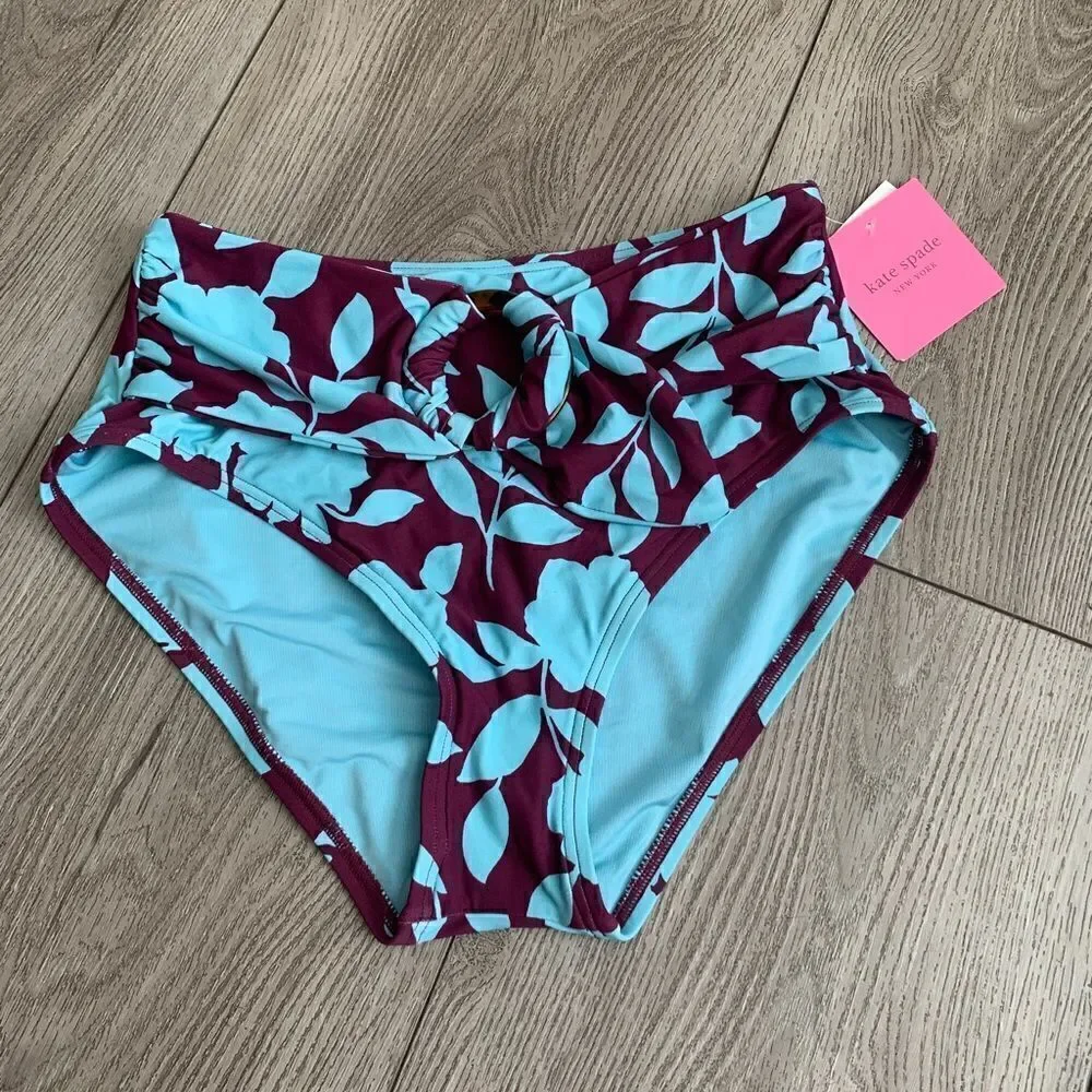Kate spade women’s Cabernet bikini bottom very beautiful color and print